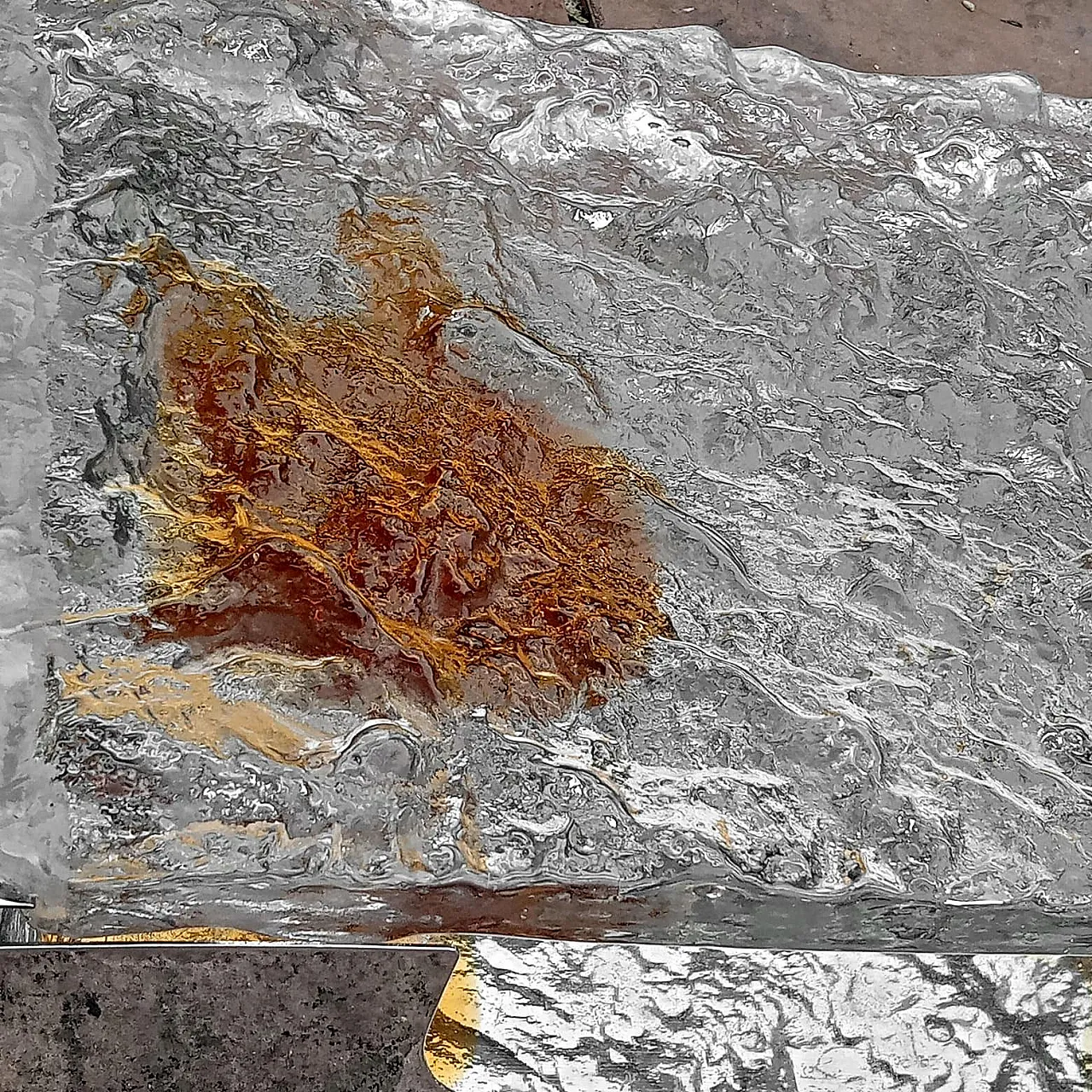 Stone etched glass lamp by Venini, 1970s 7