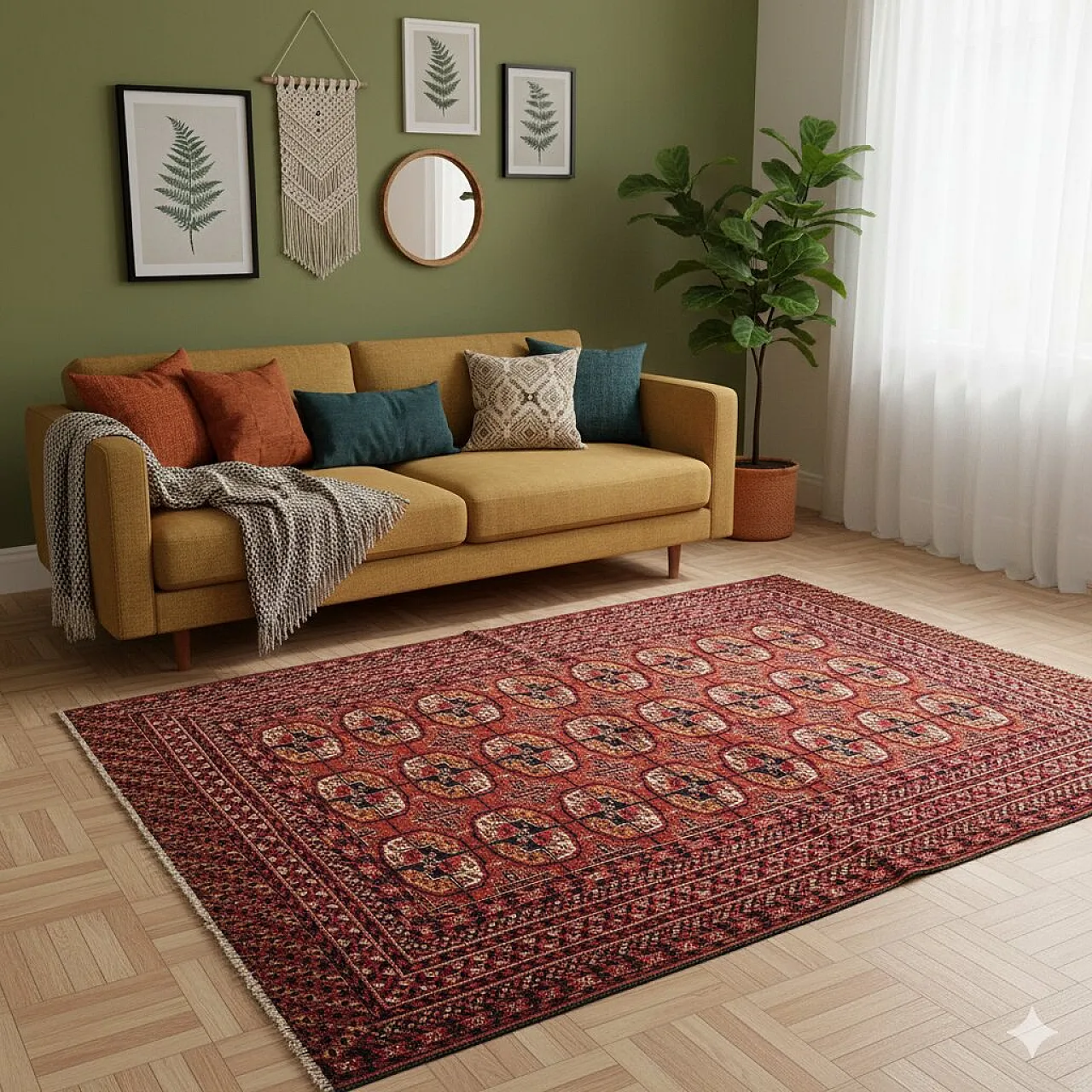 Tappeto Bokhara in lana, maglia extrafine, fatto a mano, '900 2