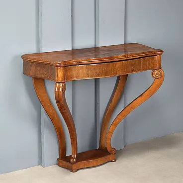 Louis-Philippe walnut console, late 19th century