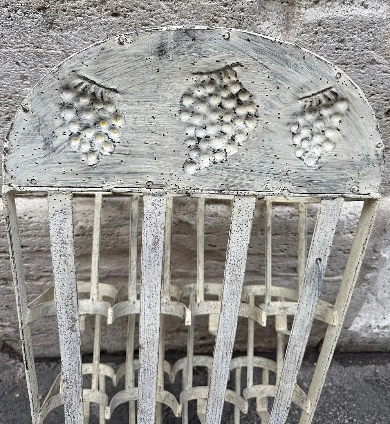 Vintage metal bottle holder, France, 1930s 2