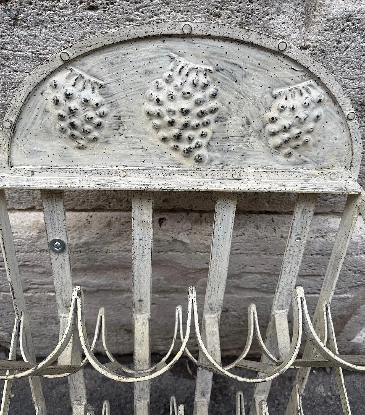 Vintage metal bottle holder, France, 1930s 3