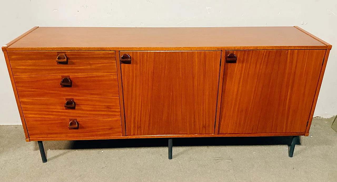 Sideboard in beech and teak, Italy, 1960s 2