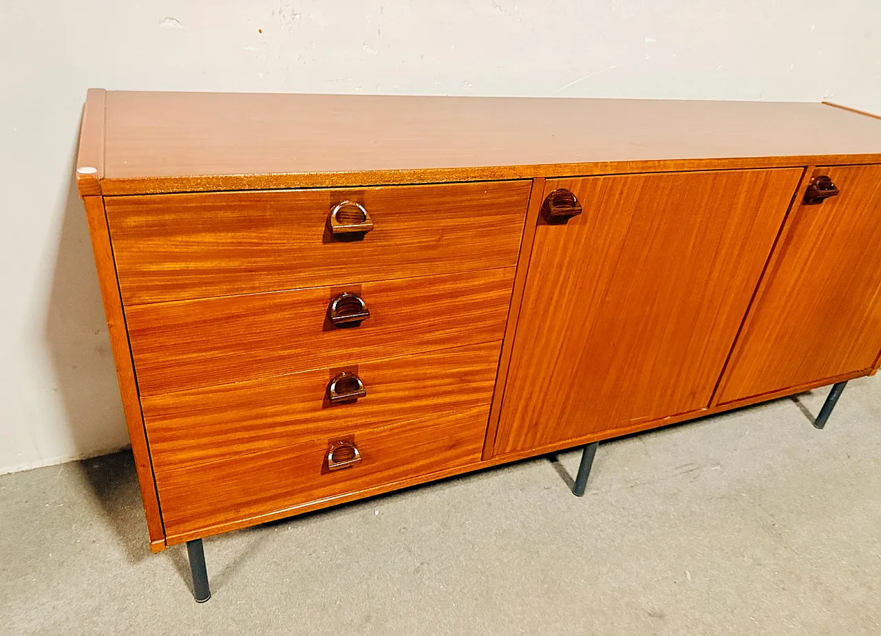 Sideboard in beech and teak, Italy, 1960s 4