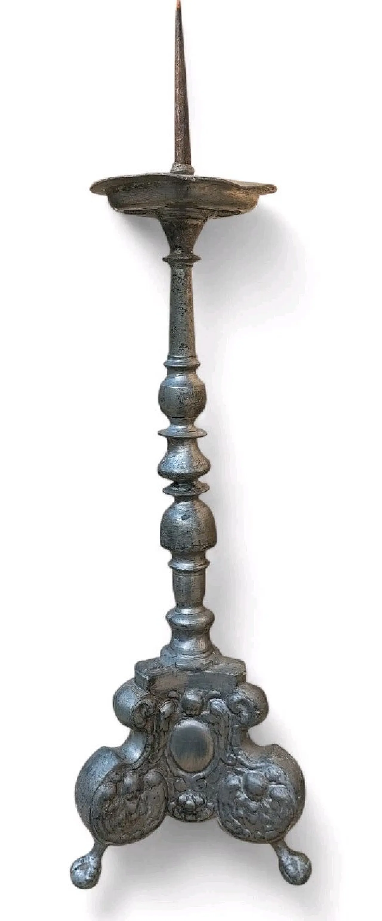 Candeliere in peltro Luigi XIV, '700 1