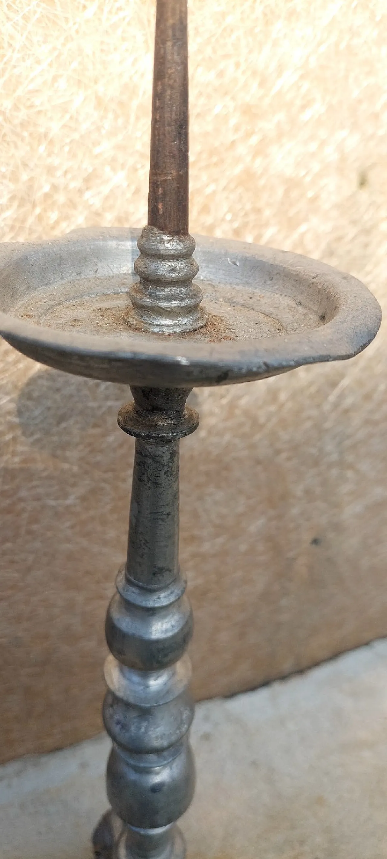 Candeliere in peltro Luigi XIV, '700 5