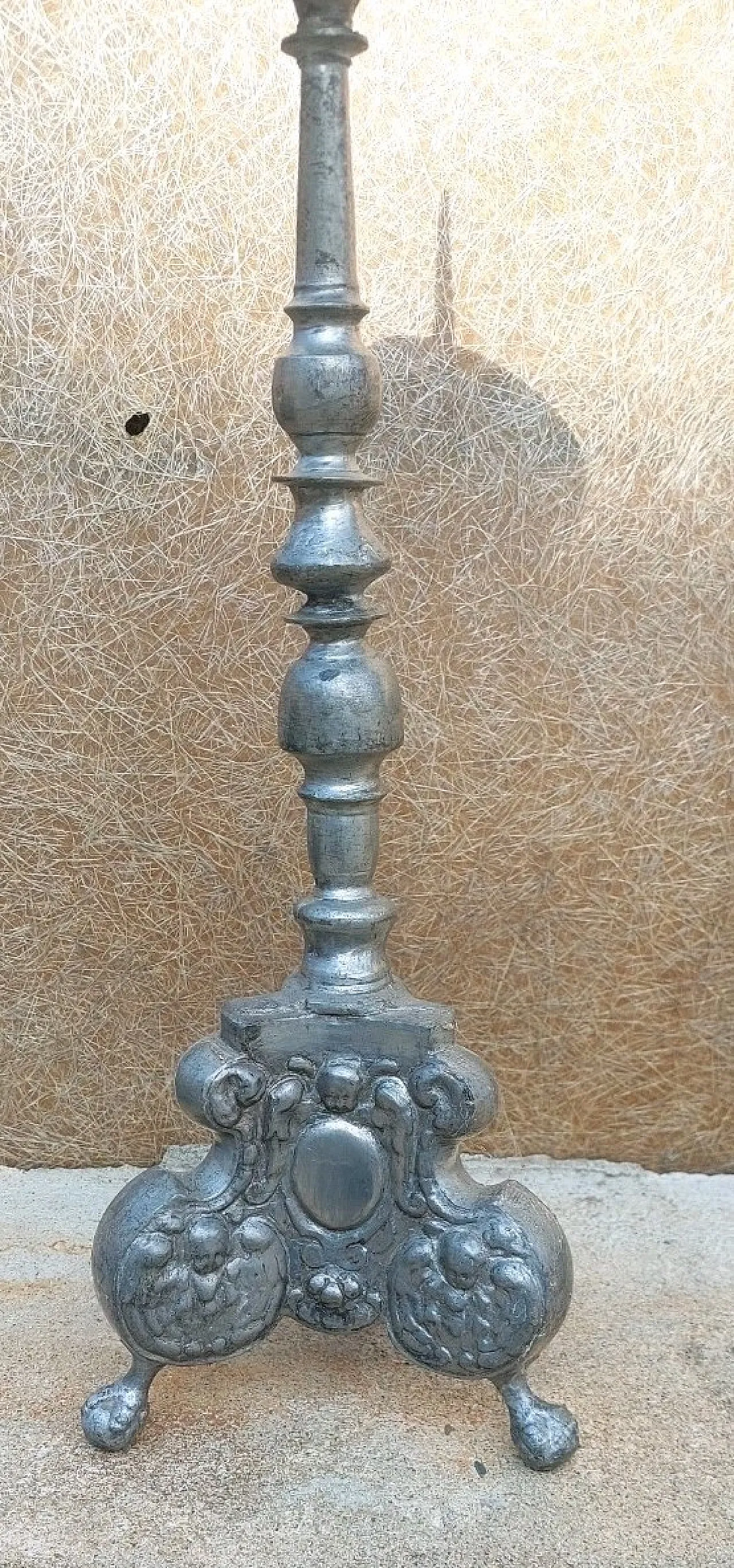 Candeliere in peltro Luigi XIV, '700 6