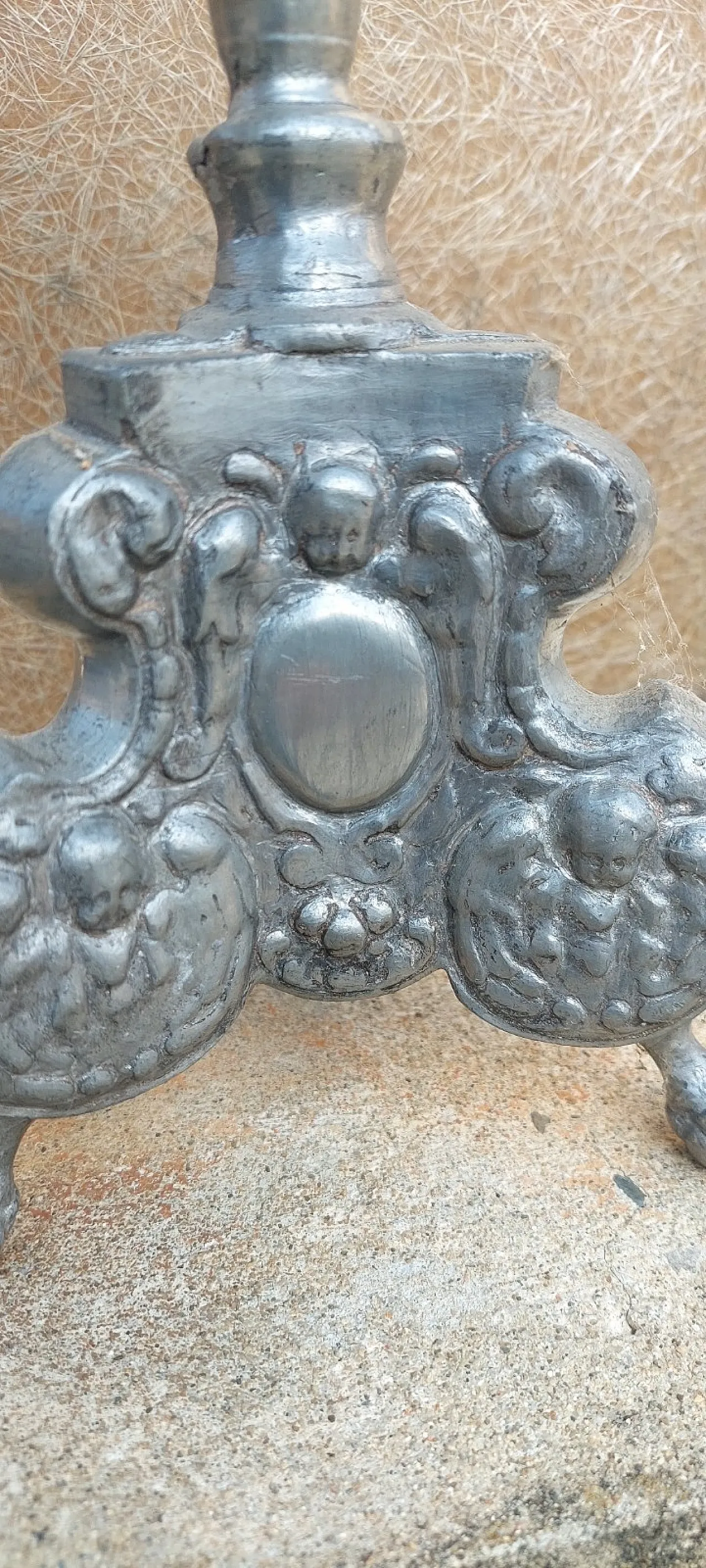 Candeliere in peltro Luigi XIV, '700 9