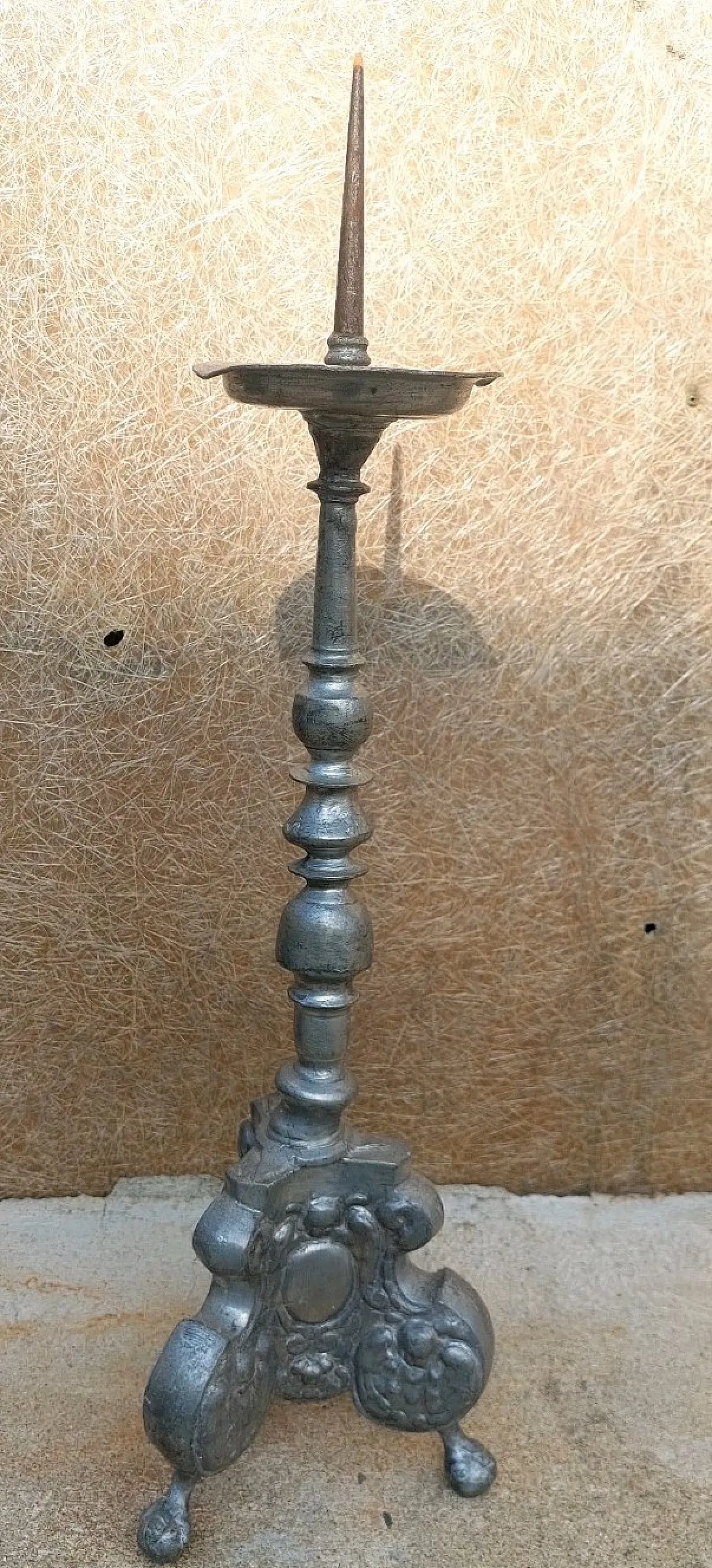 Candeliere in peltro Luigi XIV, '700 11