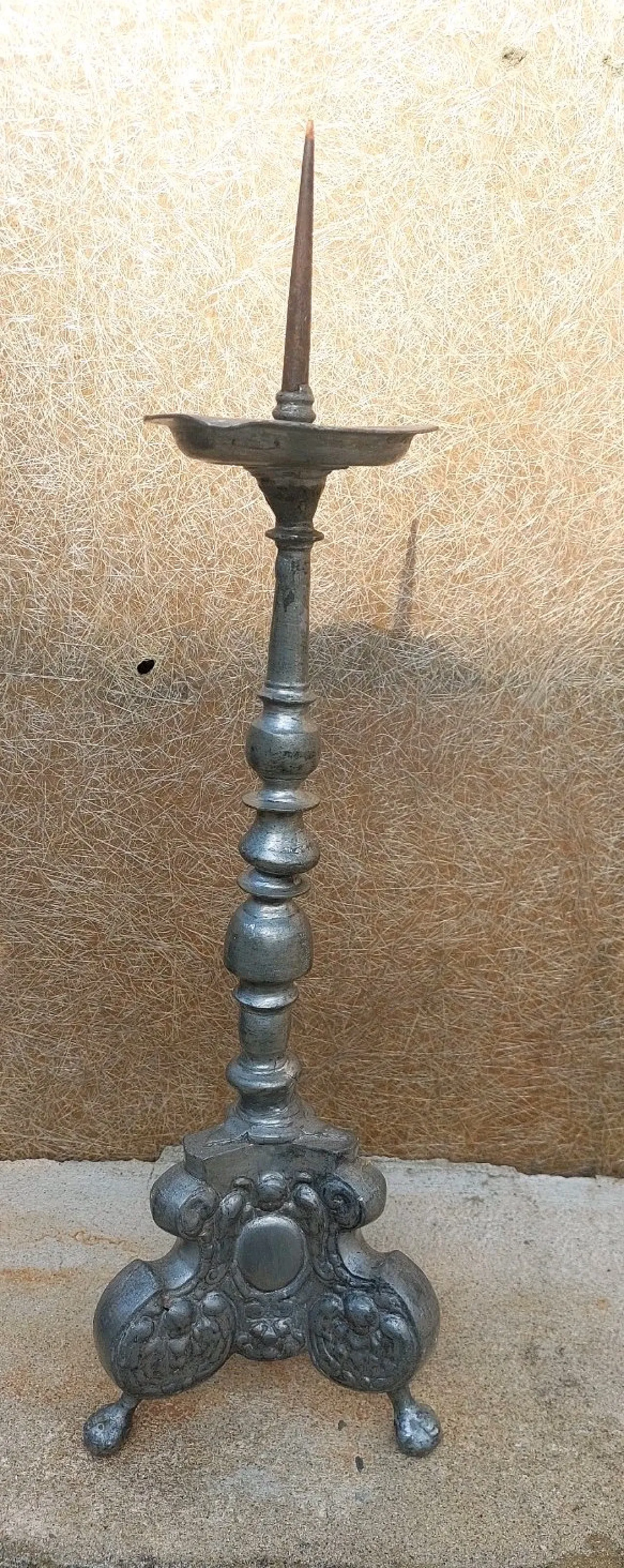 Candeliere in peltro Luigi XIV, '700 12