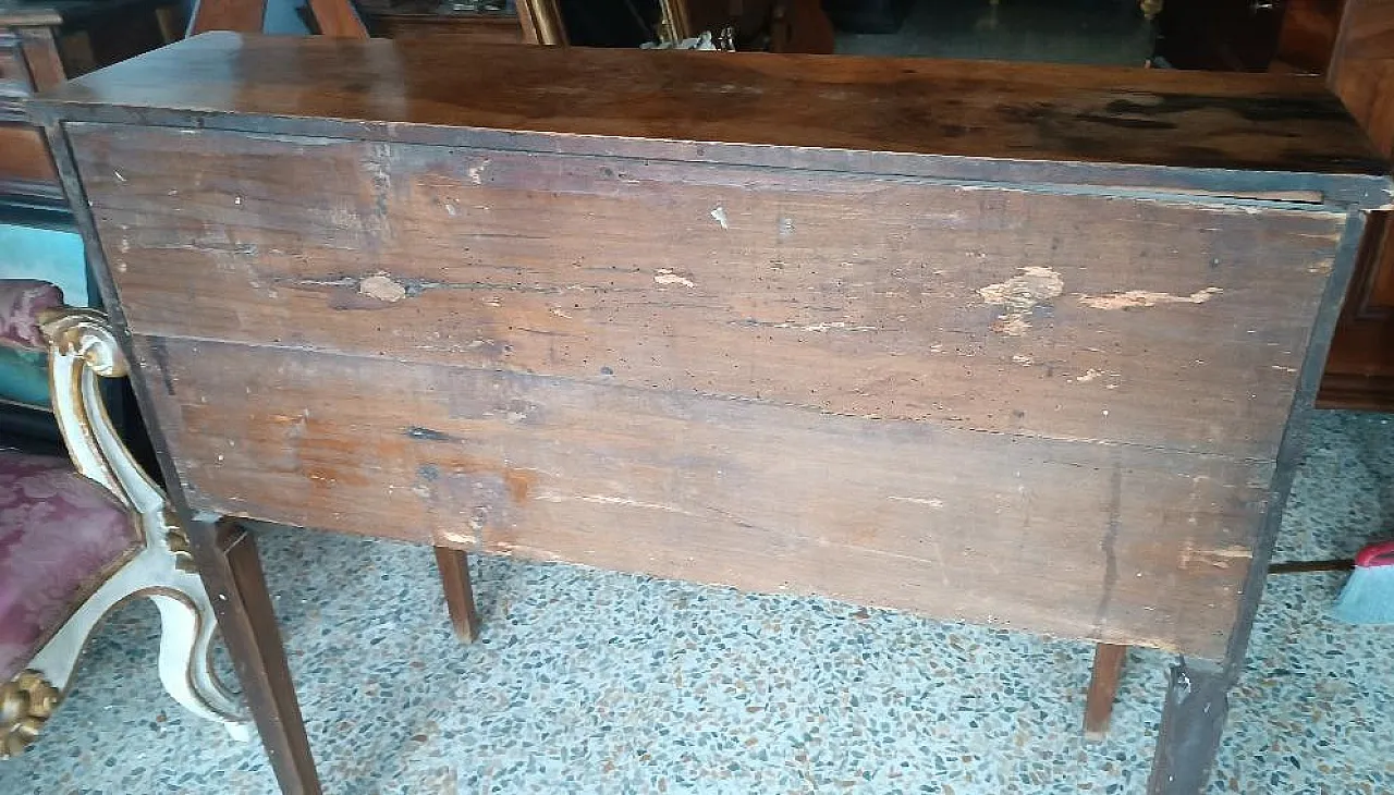 Writing desk with flap and a solid walnut drawer, late 18th century 10