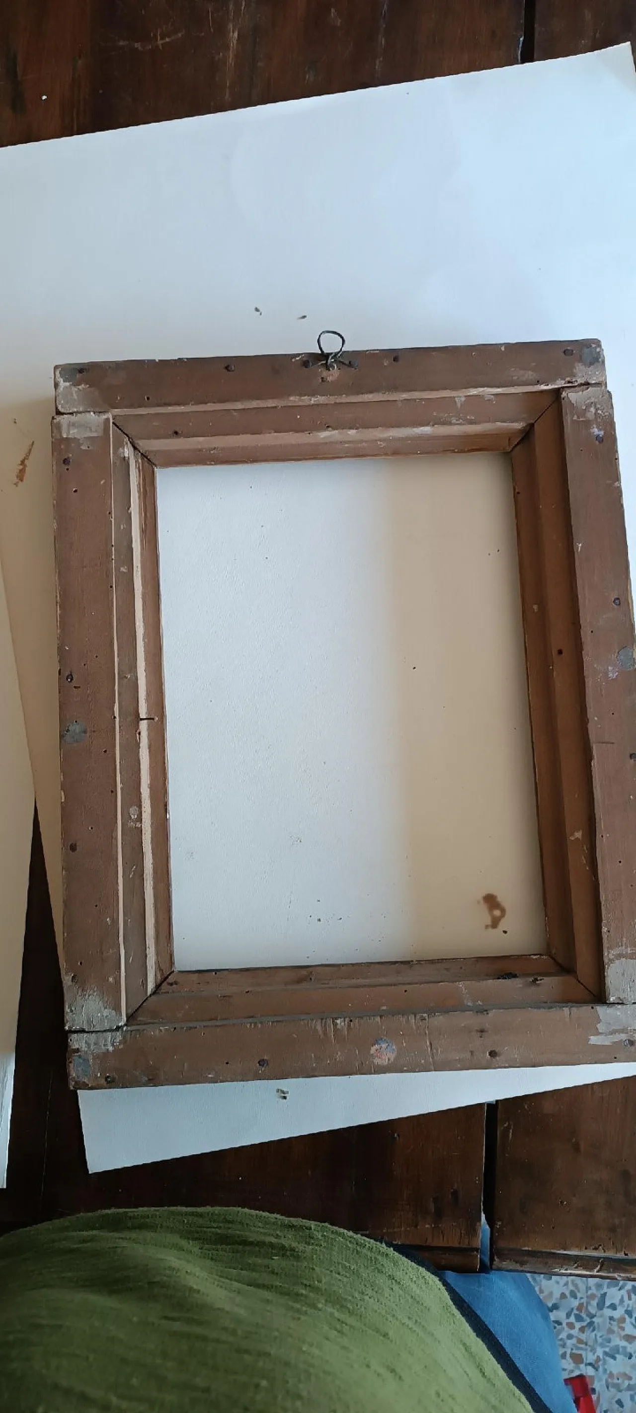 Empire frame in lacquered and gilded wood, early 19th century 3