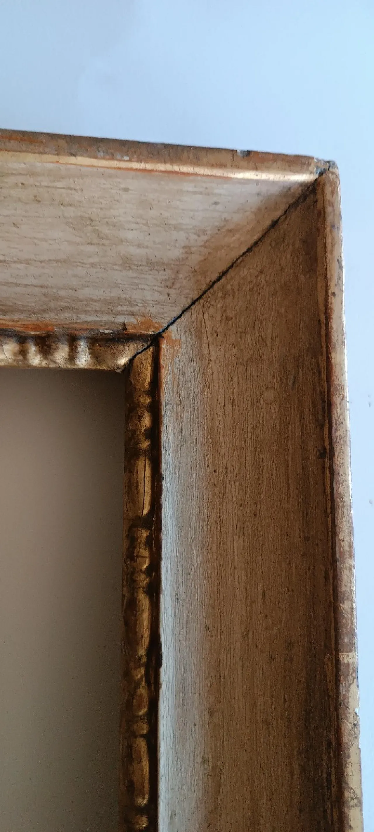 Empire frame in lacquered and gilded wood, early 19th century 7