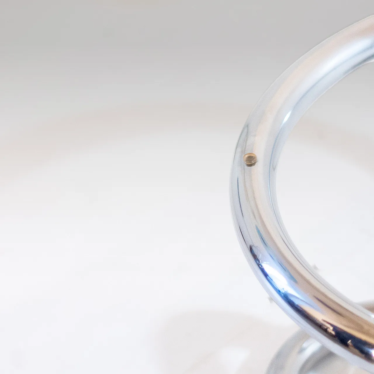 "Cobra" model coffee table by Giotto Stoppino, chromed metal and glass f 13