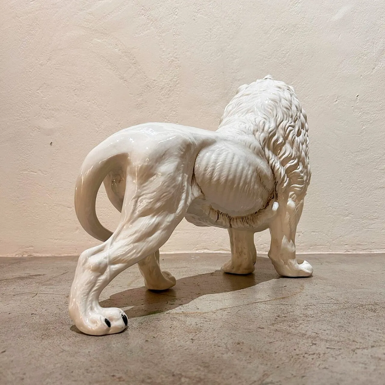 Ceramic roaring lion by Giovanni Ronzan, 1950s 2
