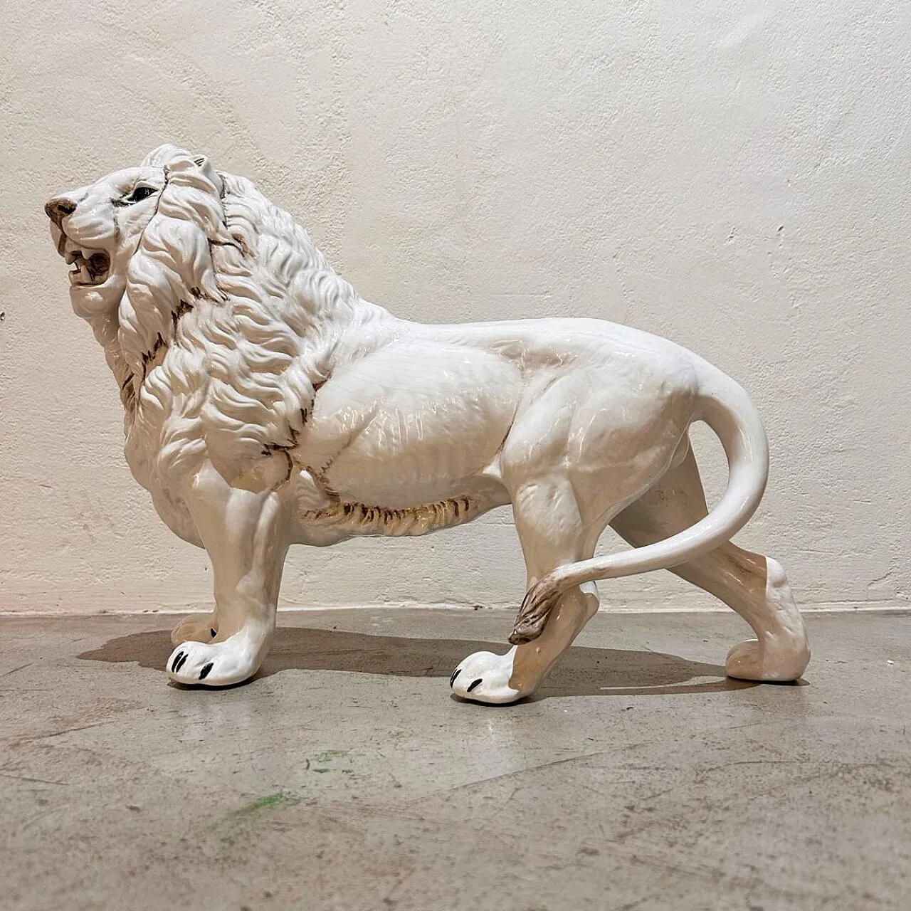 Ceramic roaring lion by Giovanni Ronzan, 1950s 7