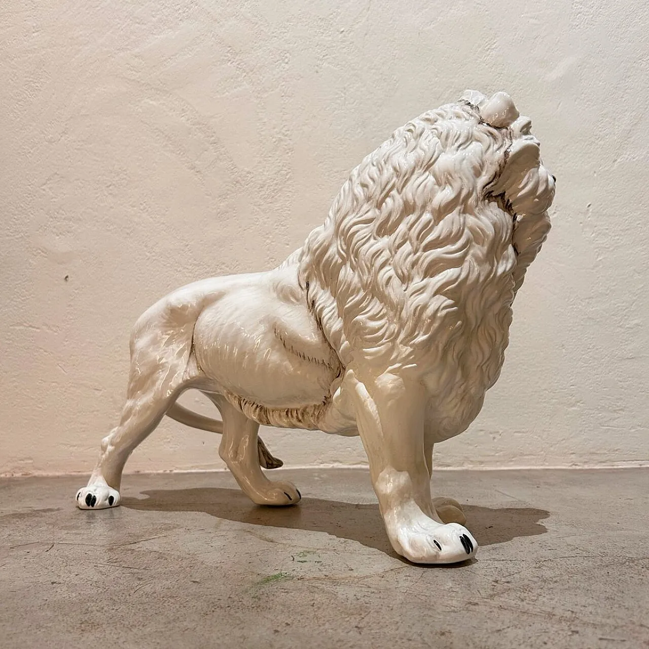 Ceramic roaring lion by Giovanni Ronzan, 1950s 8