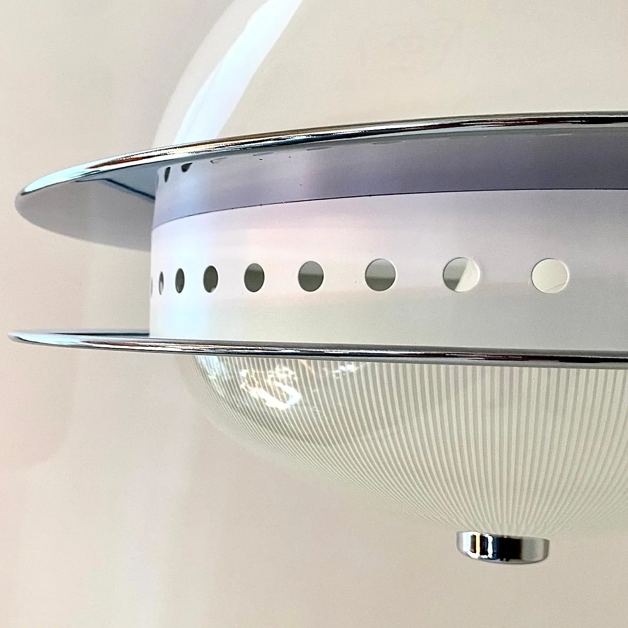 Space Age chandelier in Crystal and Glass, attributed to Tobia Scarpa 14