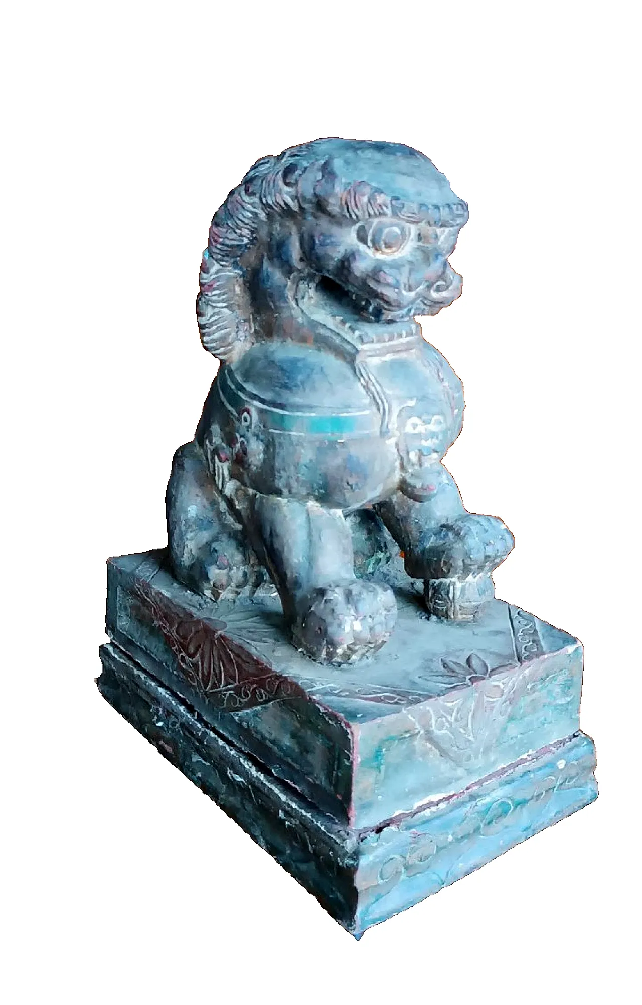 Cane di PHO in legno laccato, primo '900 1