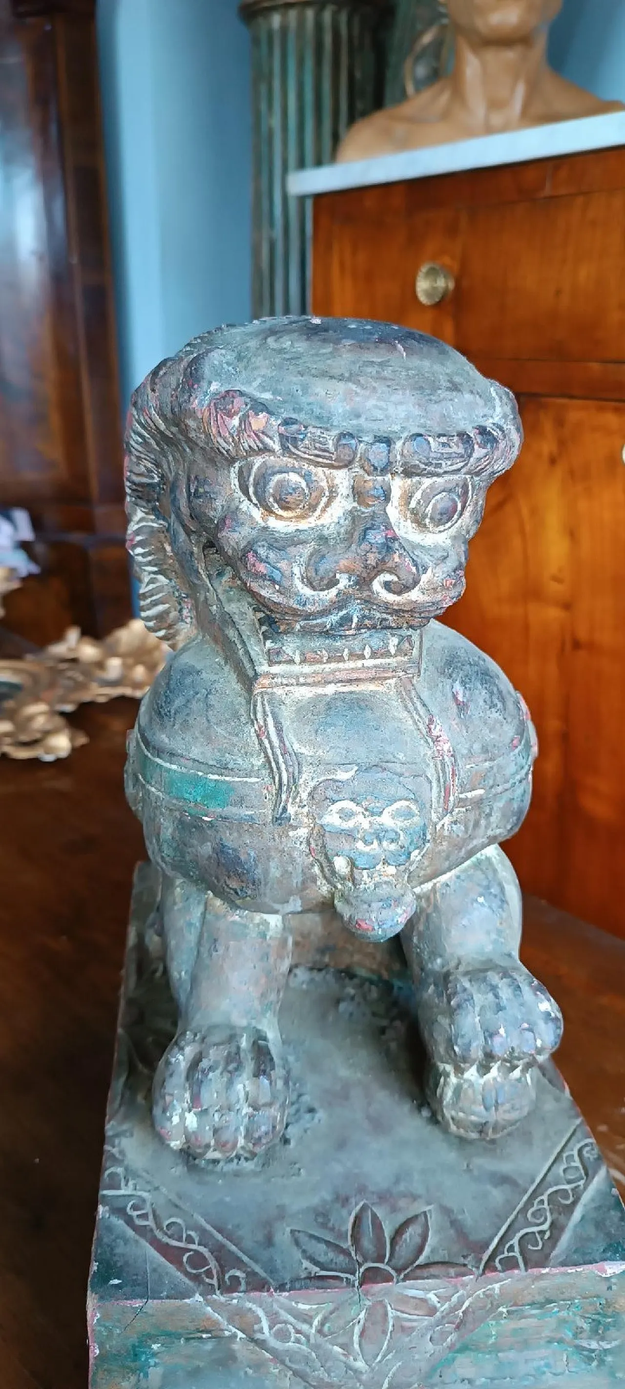 Cane di PHO in legno laccato, primo '900 3