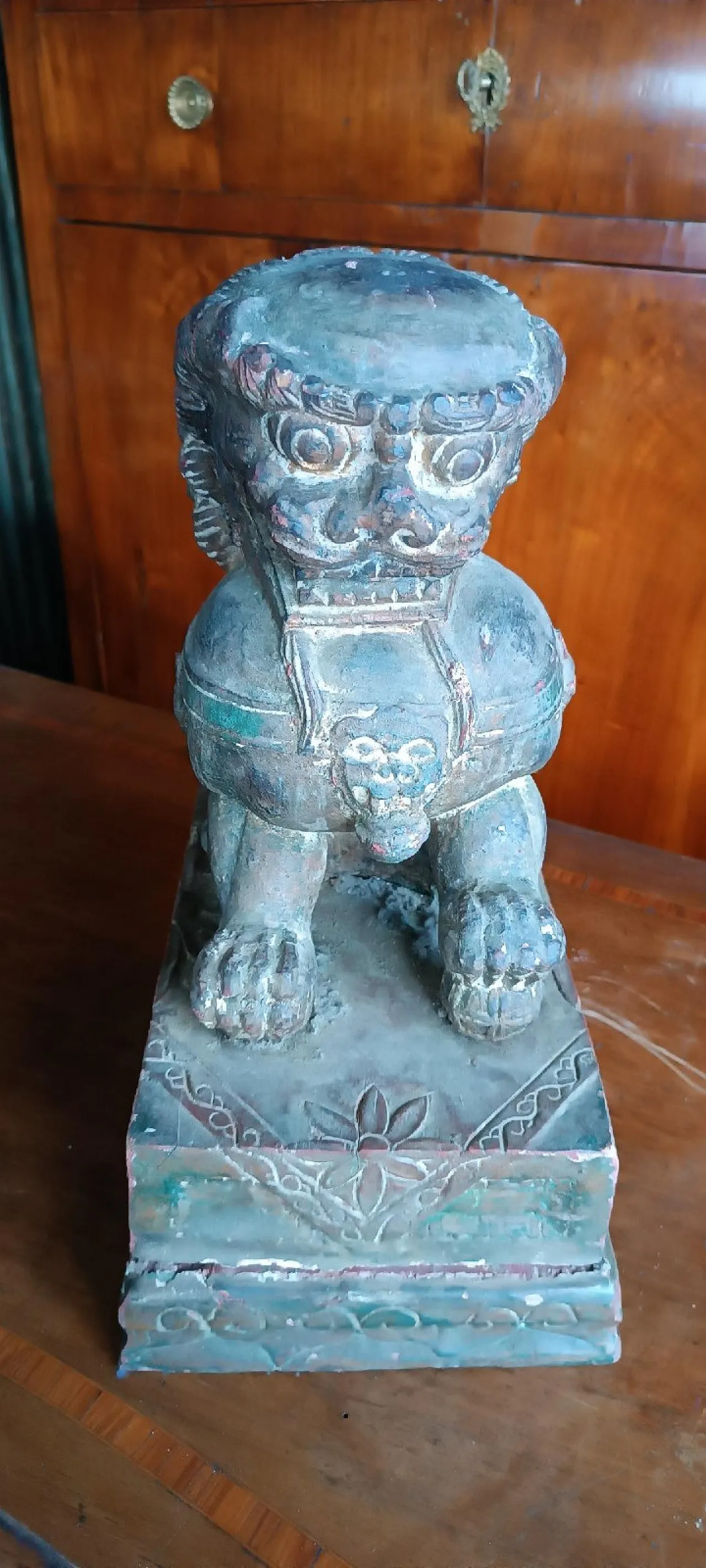 Cane di PHO in legno laccato, primo '900 4