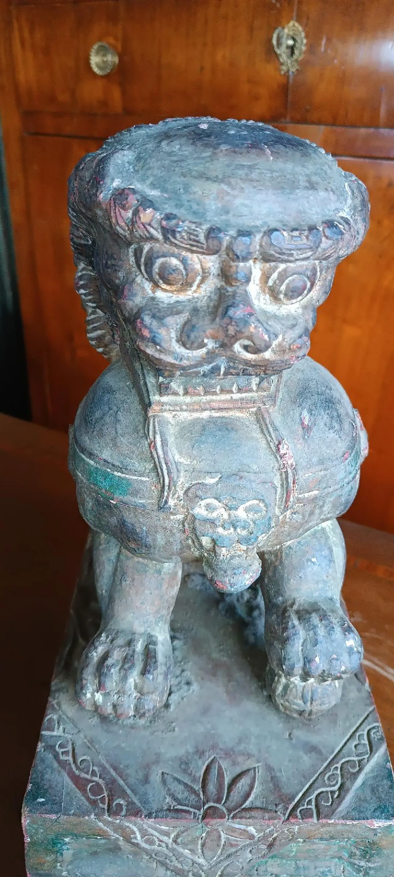 Cane di PHO in legno laccato, primo '900 5