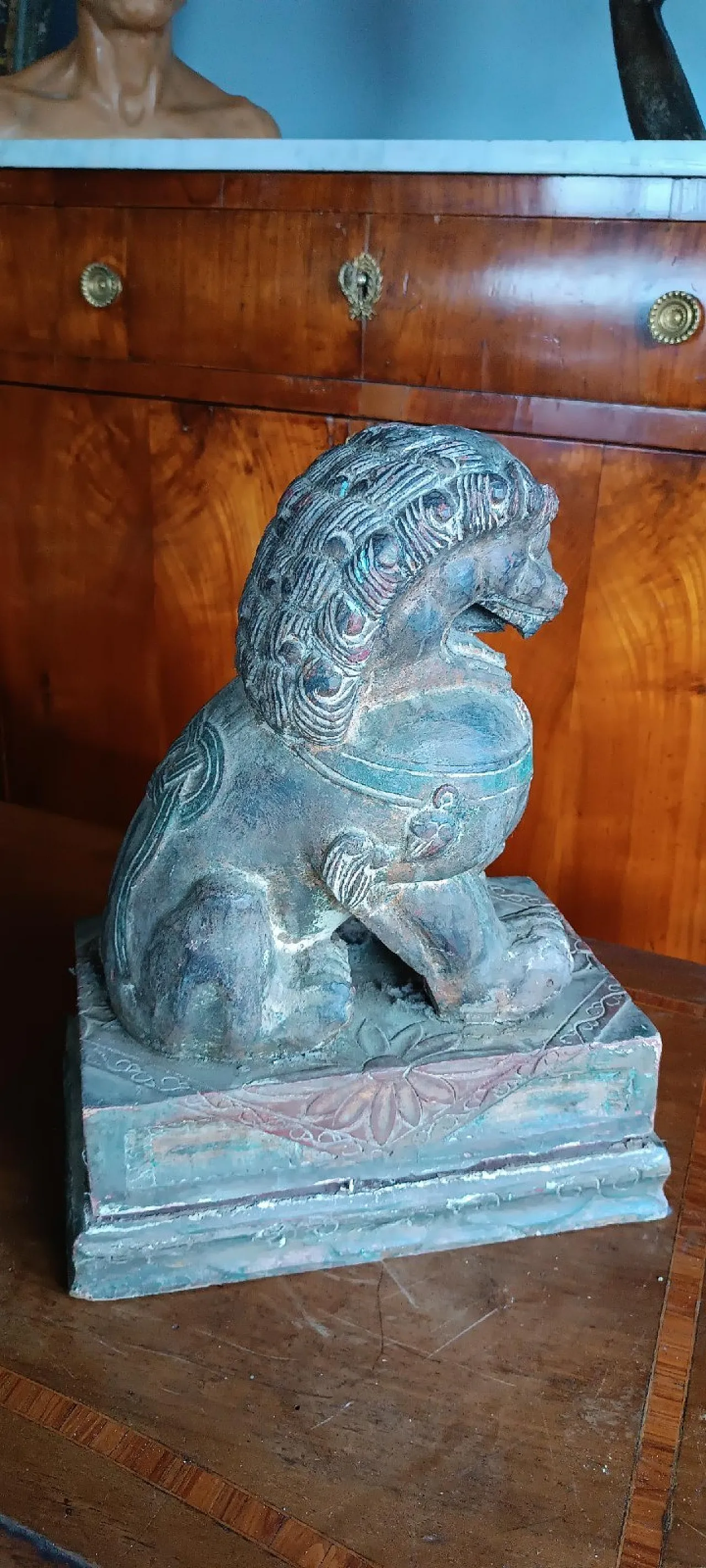 Cane di PHO in legno laccato, primo '900 10