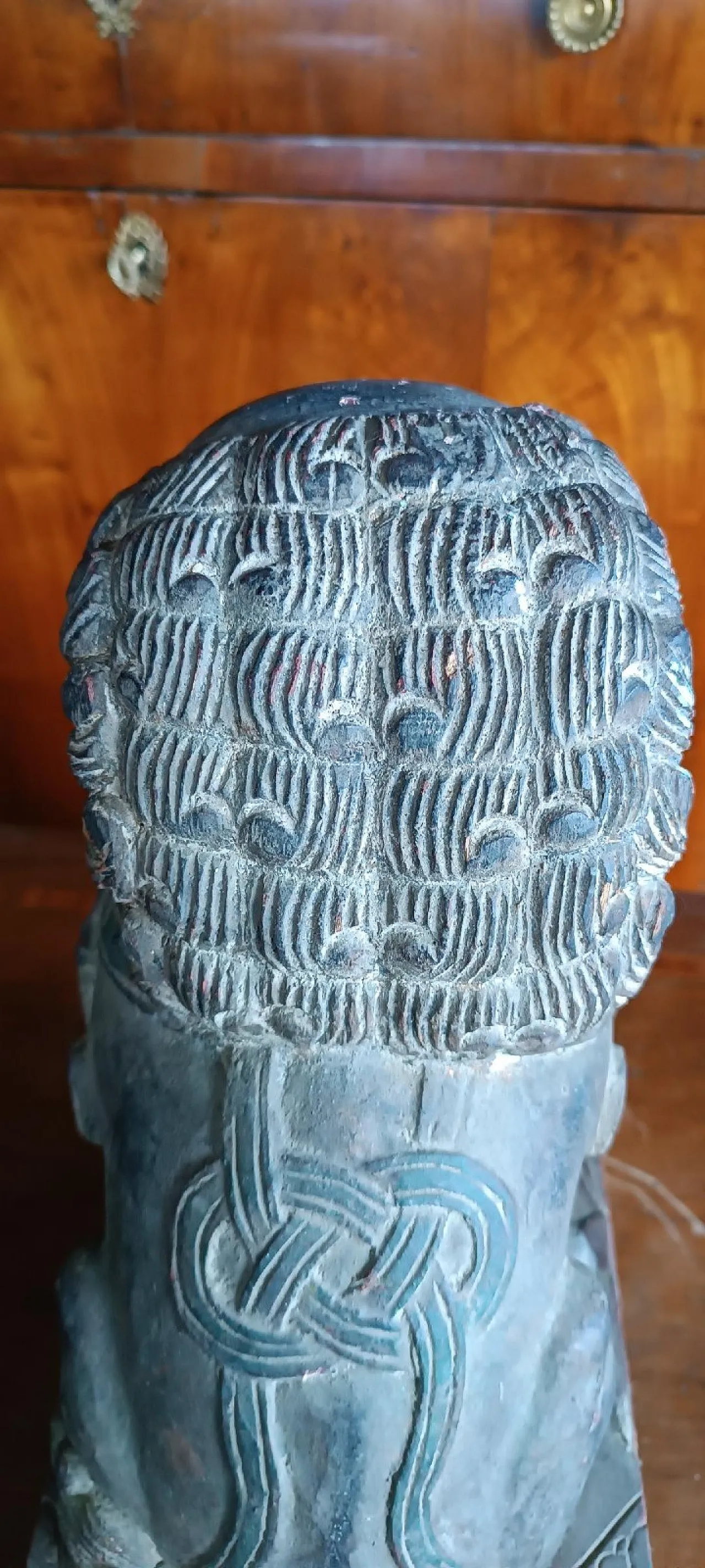 Cane di PHO in legno laccato, primo '900 12