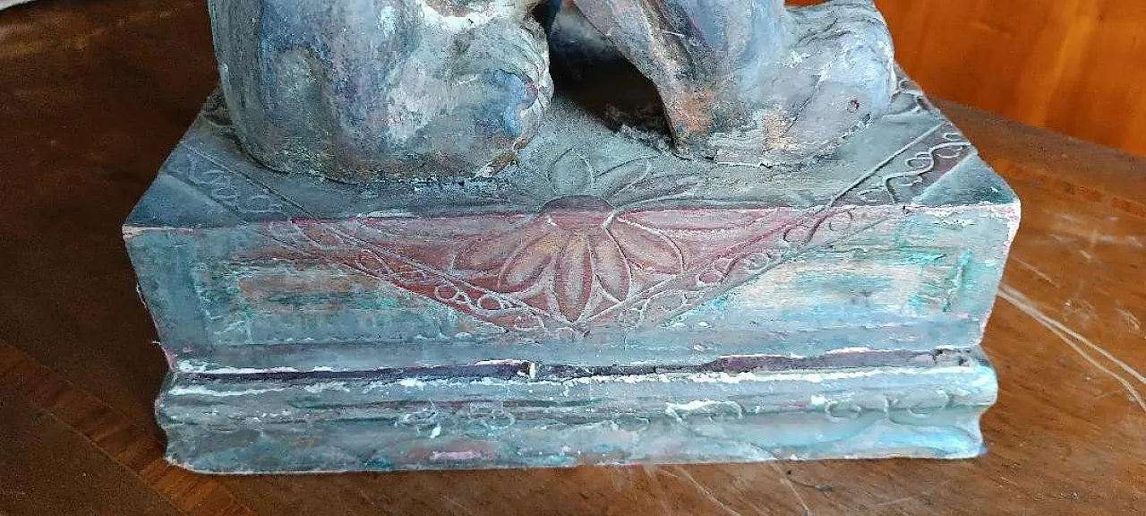 Cane di PHO in legno laccato, primo '900 13