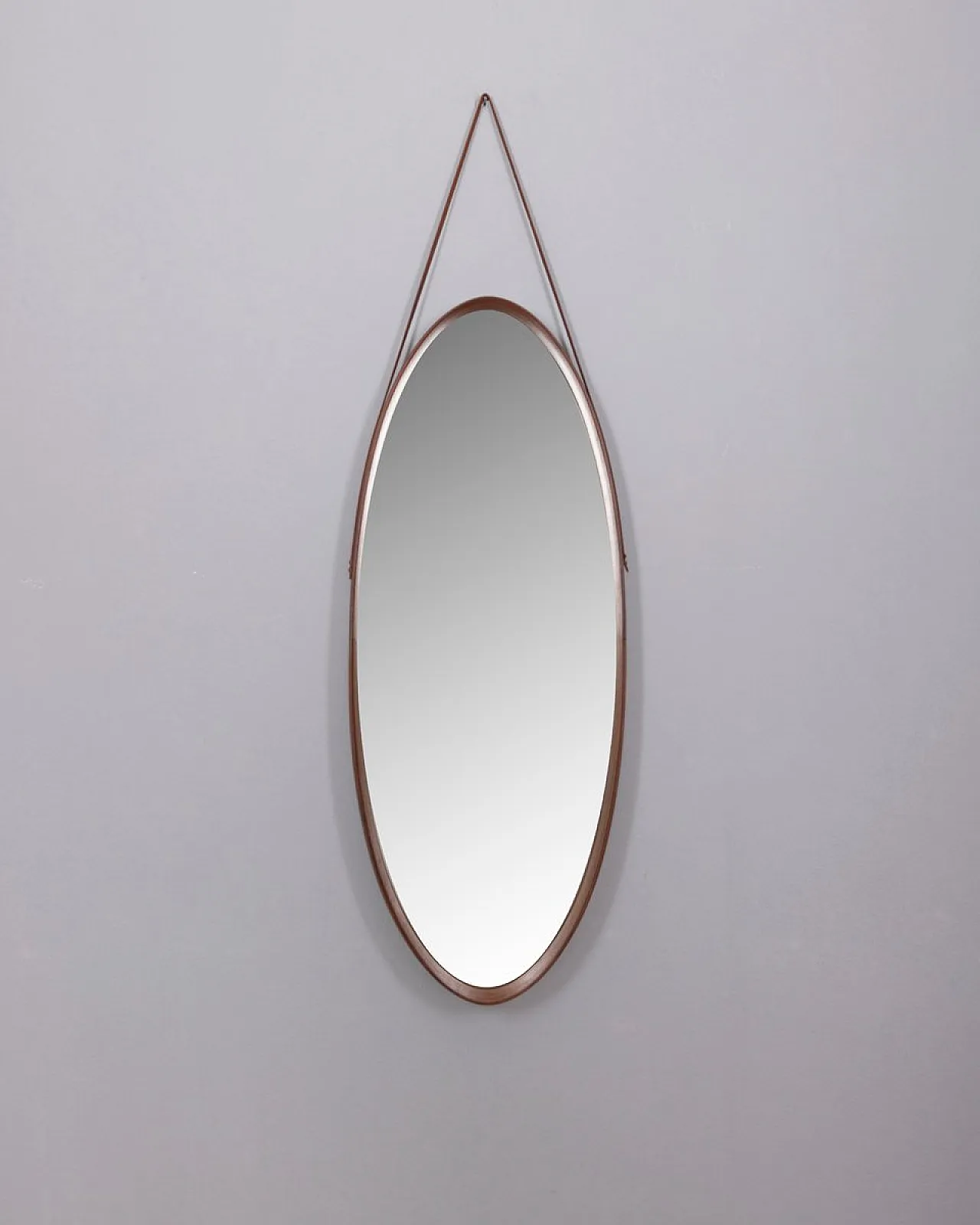 Specchio da parete in legno, anni '70 1