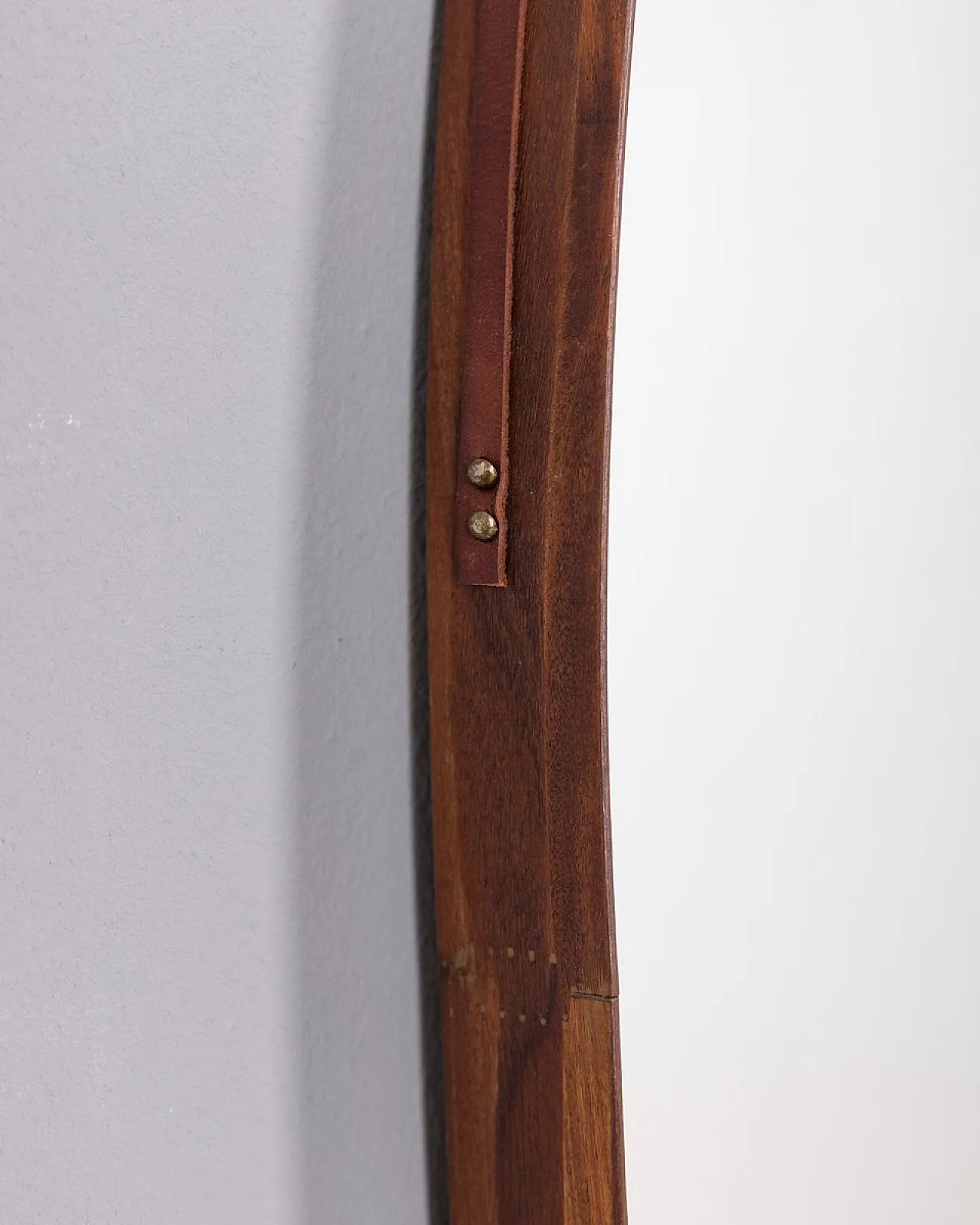 Specchio da parete in legno, anni '70 4