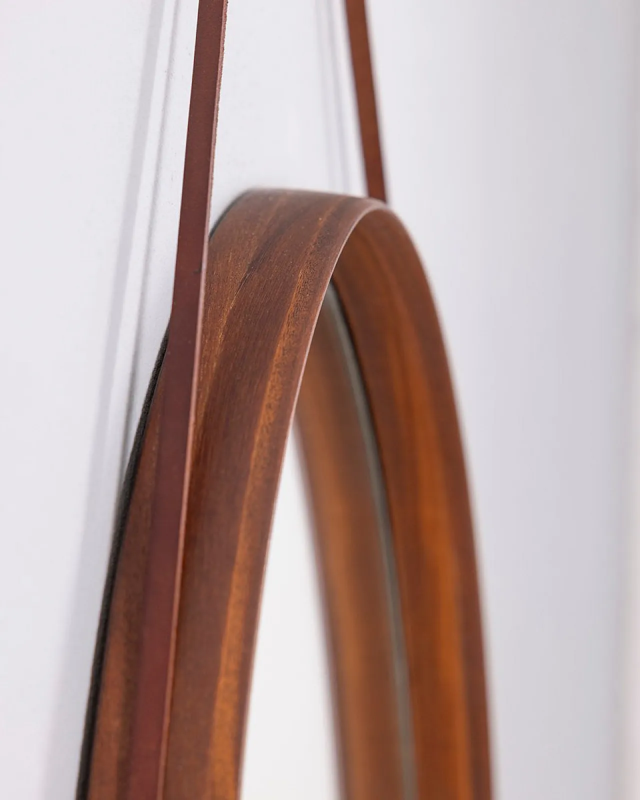 Specchio da parete in legno, anni '70 8