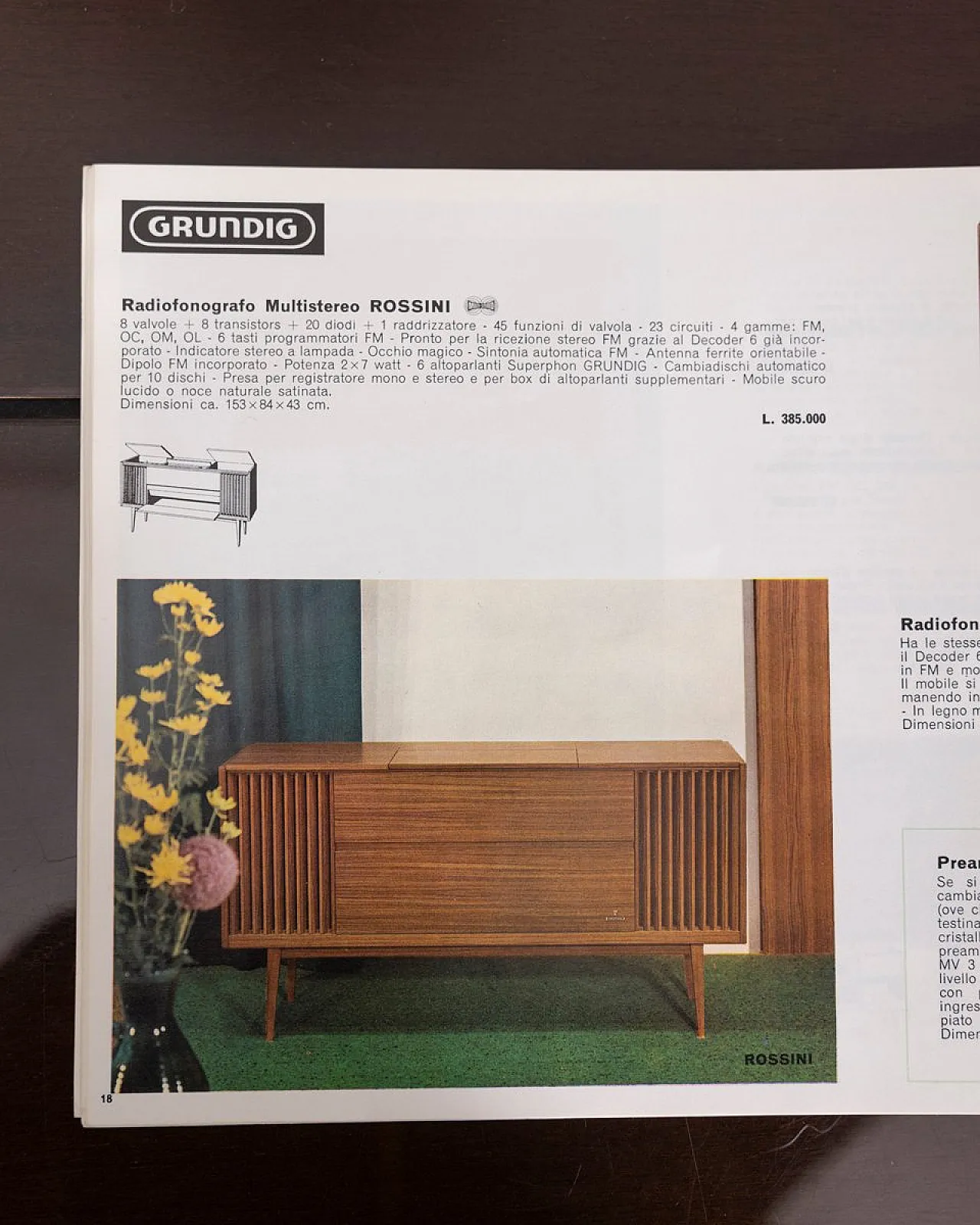 Radio stereo di Grundig Rossini, anni '60 17