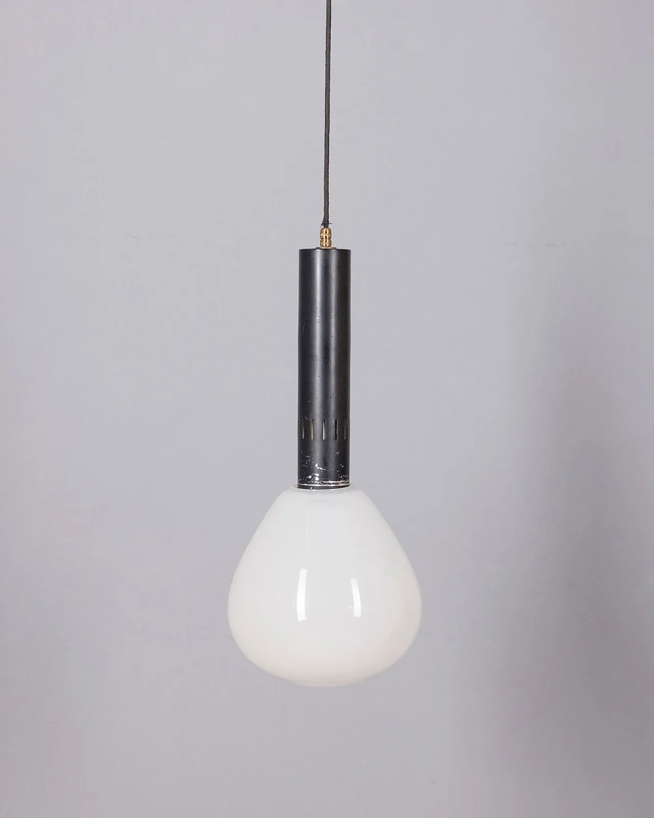 Metal and glass pendant lamp, 1970s 2