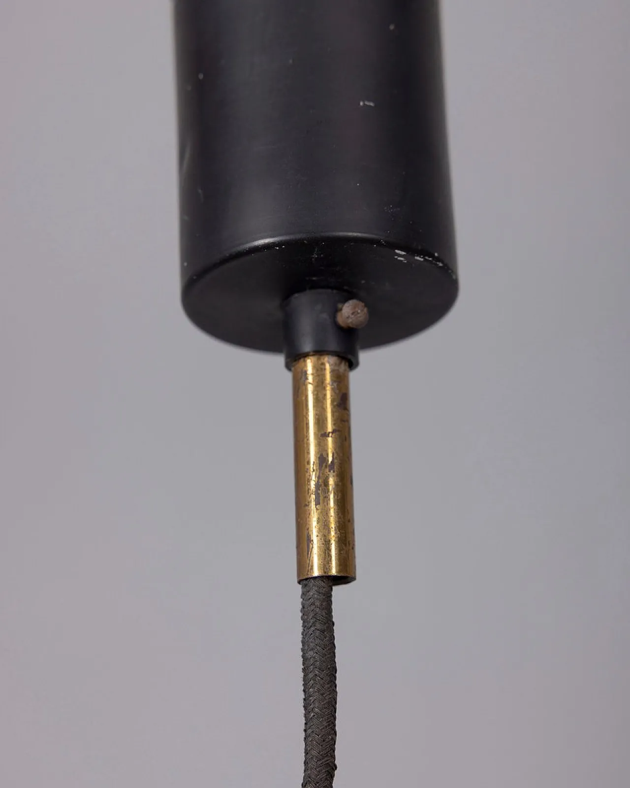 Metal and glass pendant lamp, 1970s 5