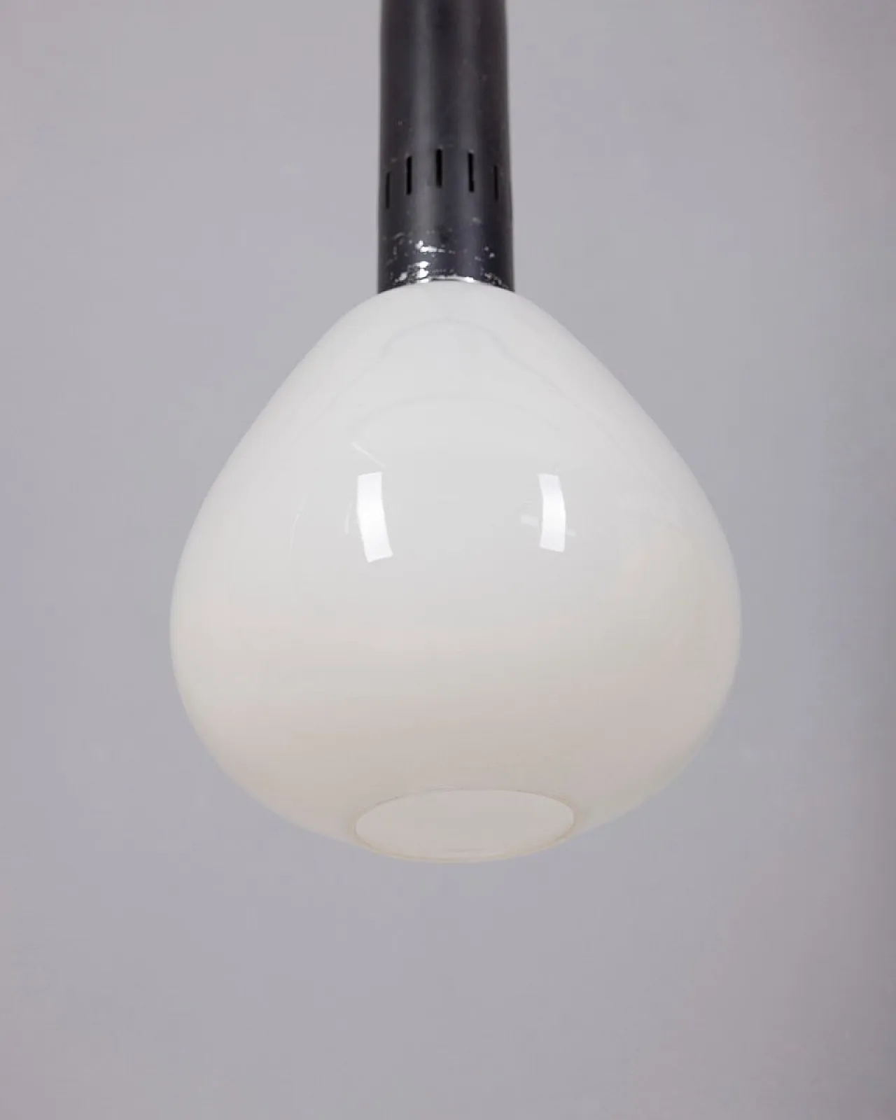 Metal and glass pendant lamp, 1970s 6