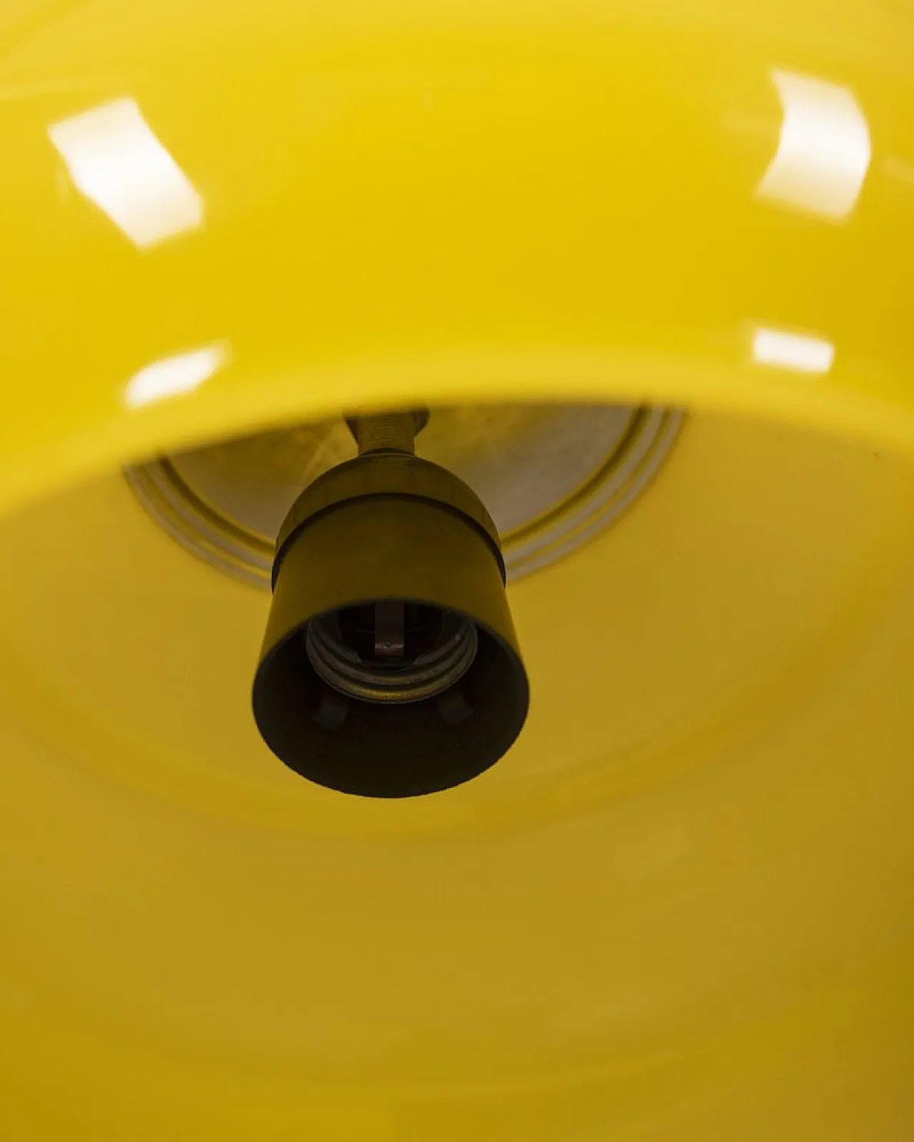 Yellow glass chandelier, 1970s 5