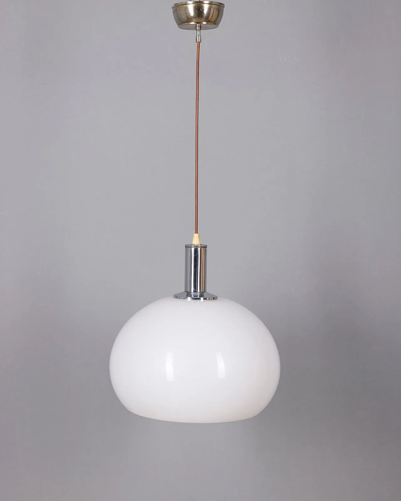White plastic pendant lamp, 1970s 2