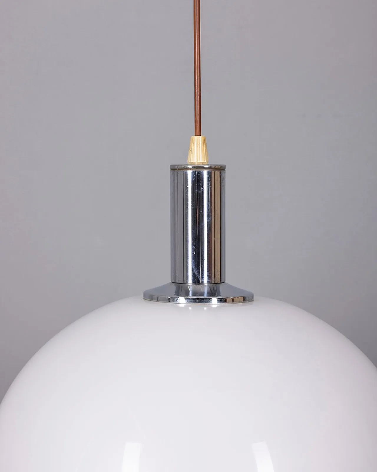 White plastic pendant lamp, 1970s 3