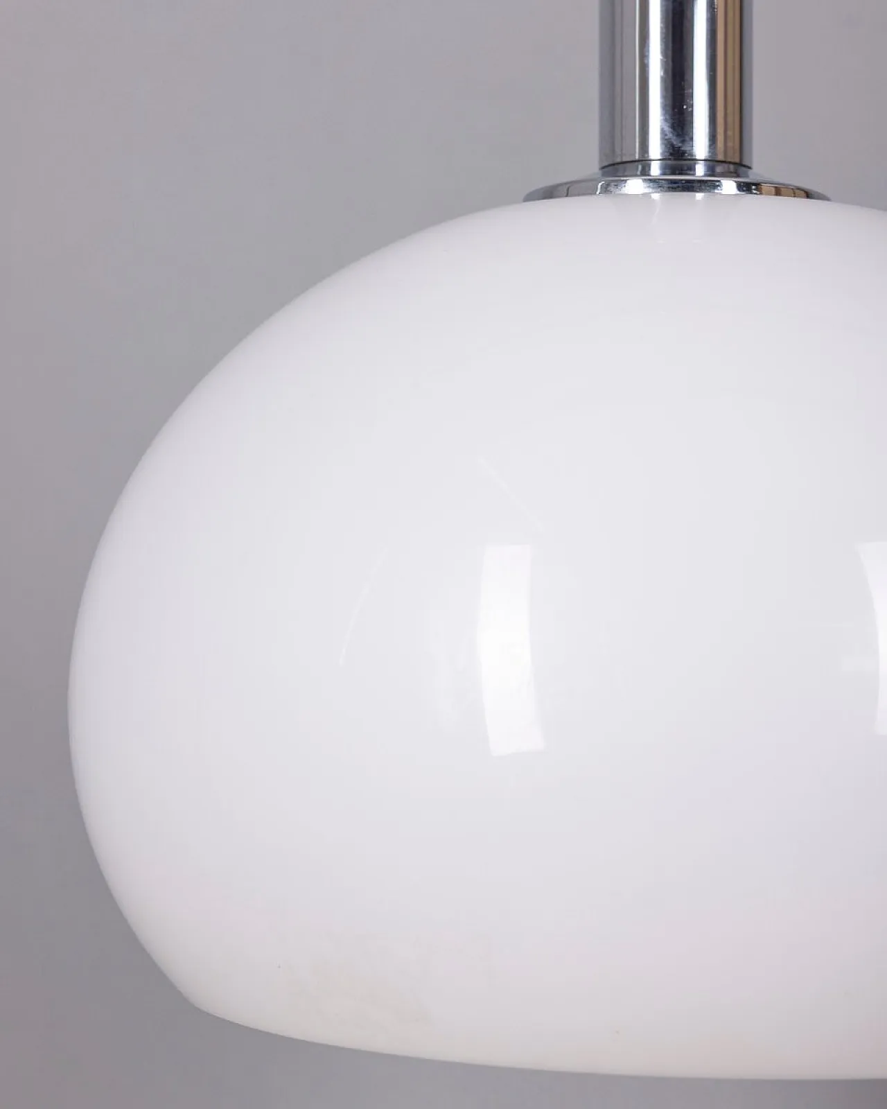 White plastic pendant lamp, 1970s 4