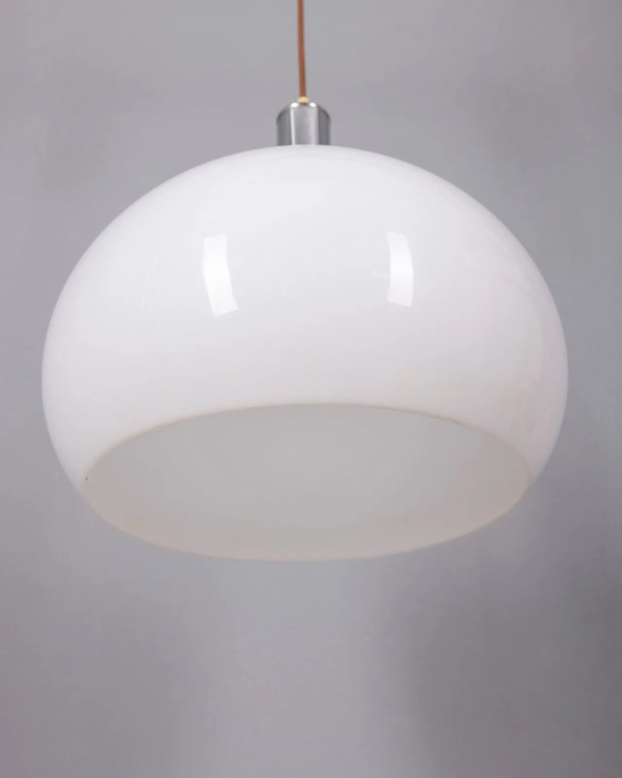 White plastic pendant lamp, 1970s 5