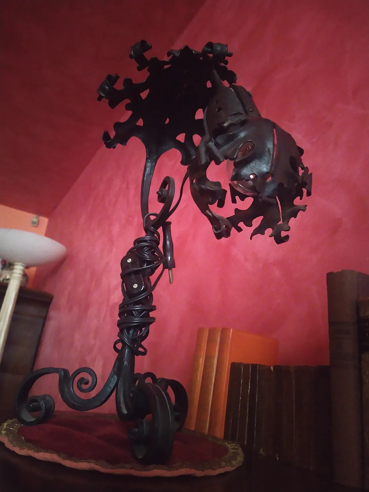 Wrought iron lamp, early 20th century 2