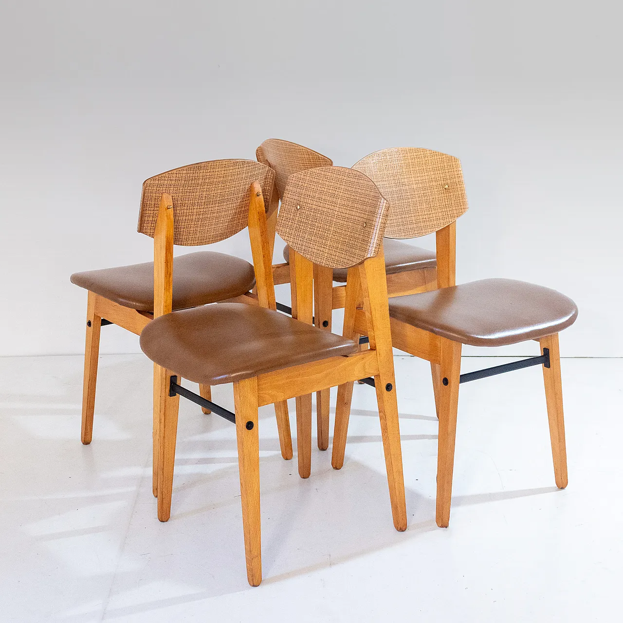 Vintage Scandinavian style dining chairs, 1960s Italy 1