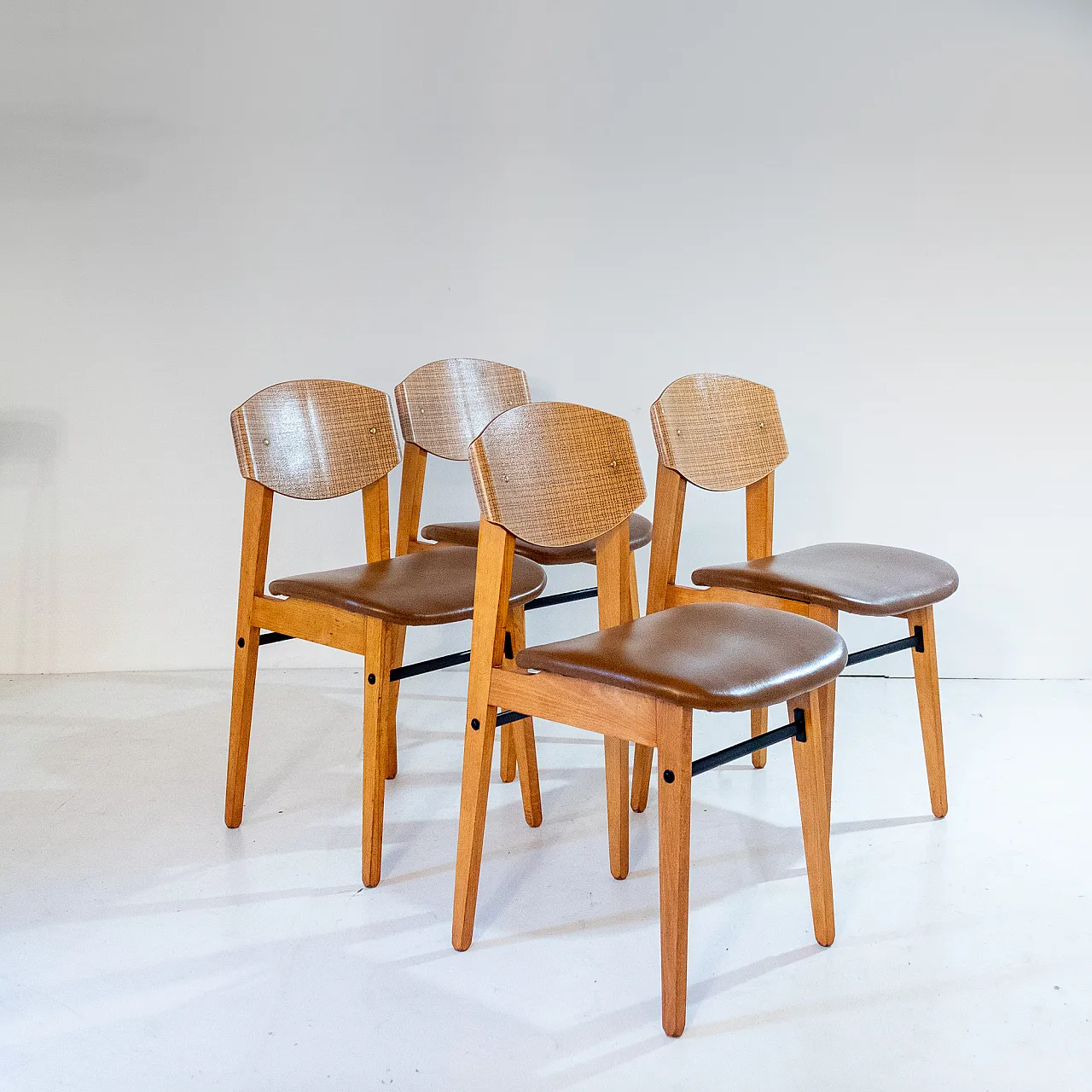 Vintage Scandinavian style dining chairs, 1960s Italy 2