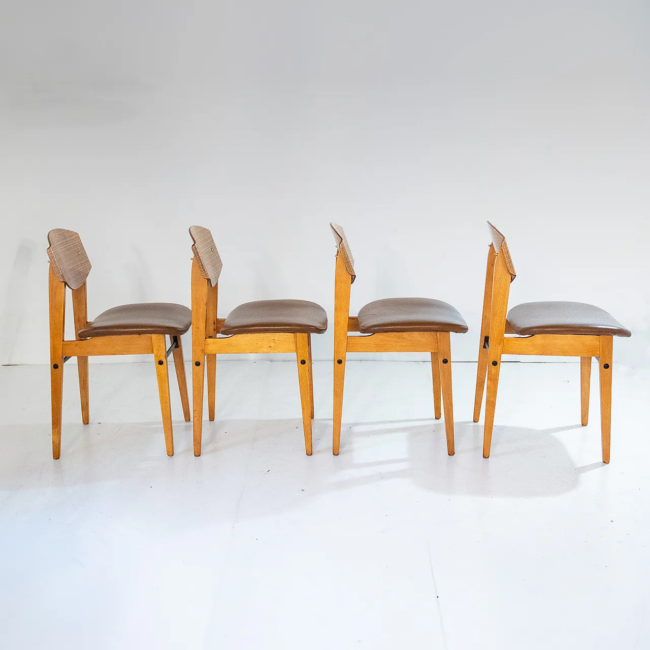 Vintage Scandinavian style dining chairs, 1960s Italy 3
