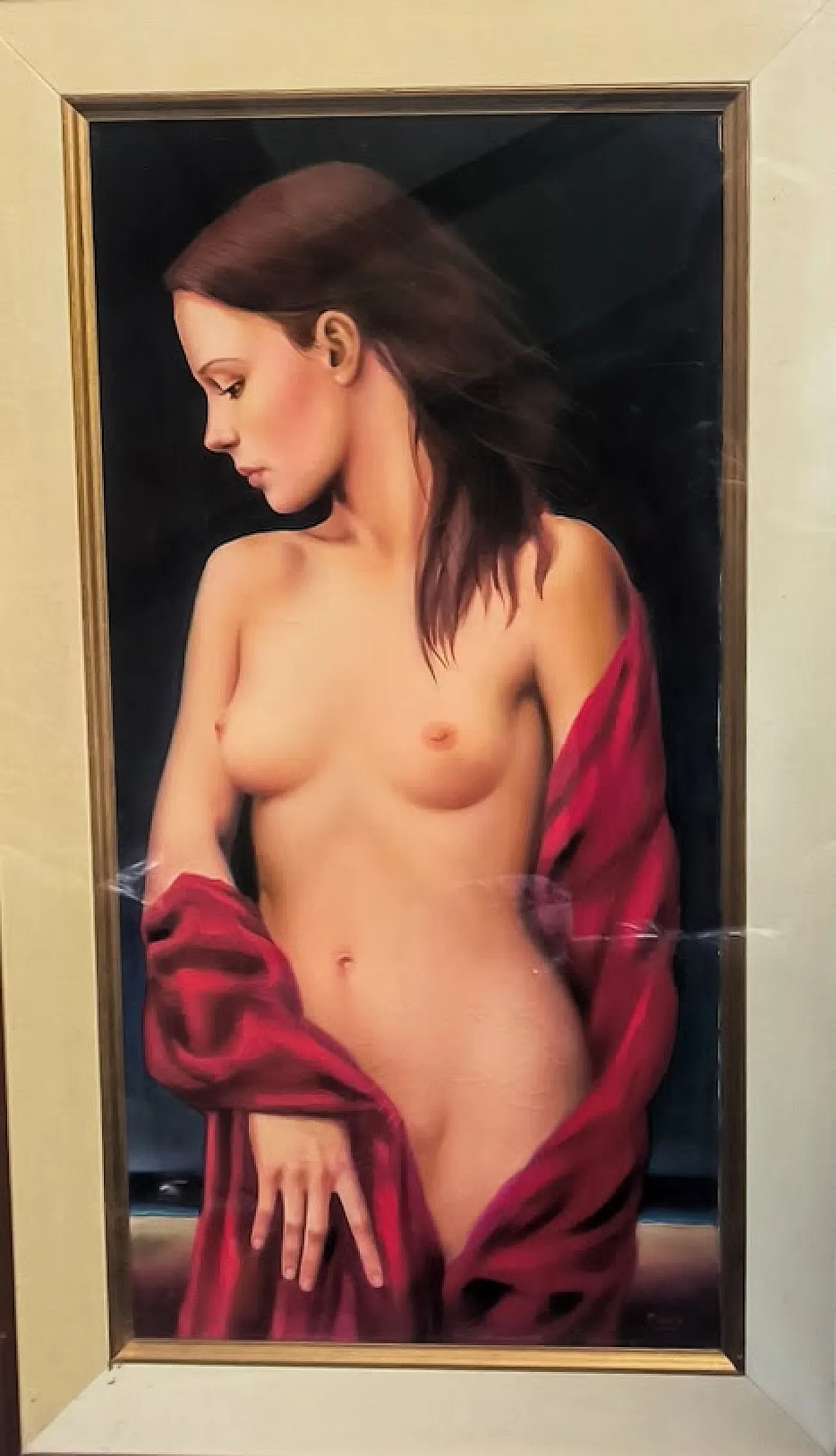 Painting by Nicola Picazio Female Nude, 70s 1