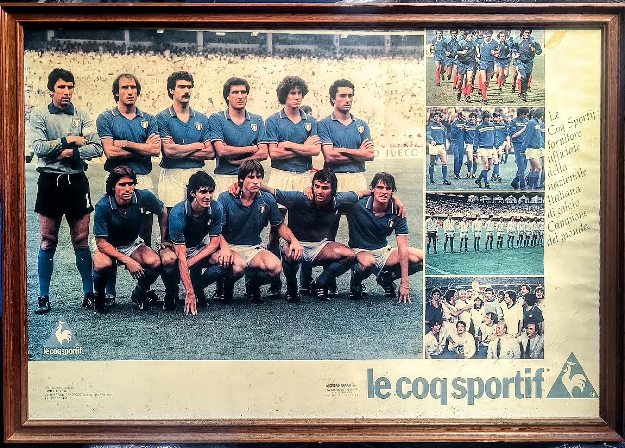 Advertising poster Italy World Champion Le coq Sportif, 1982 1