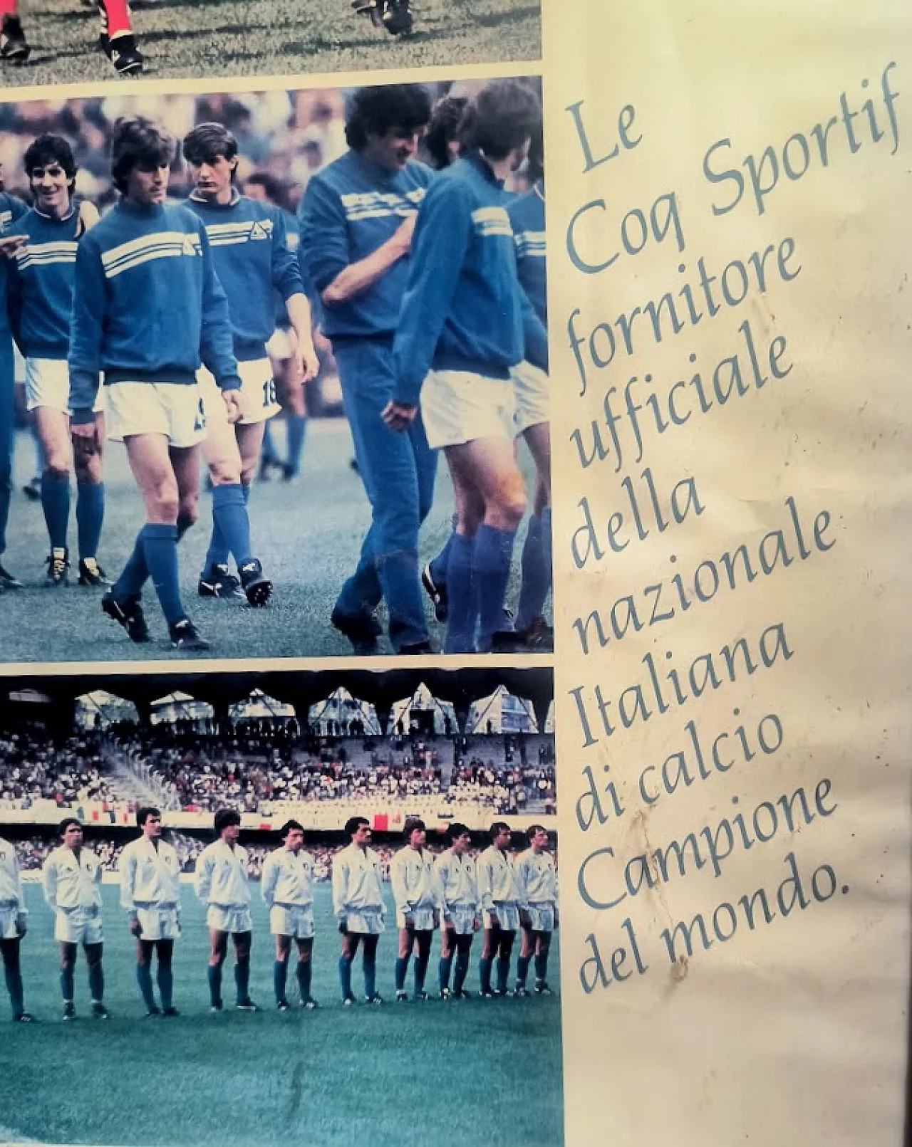 Advertising poster Italy World Champion Le coq Sportif, 1982 7