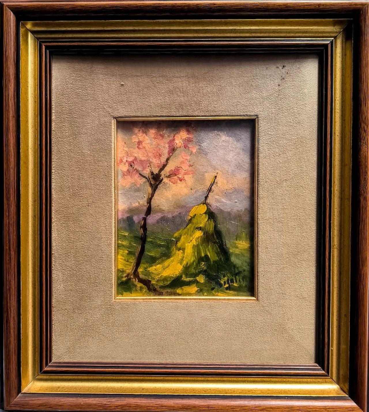 Oil painting by Italo Bigatti Spring, 1982 1