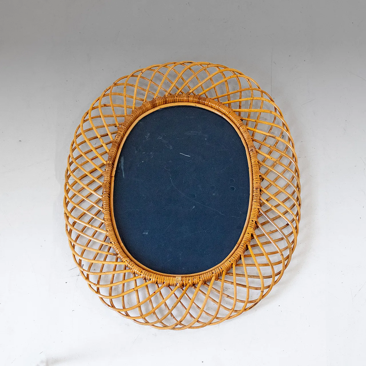 Specchio "Sunburst" nello stile di Bonacina in bamboo, anni '60 21