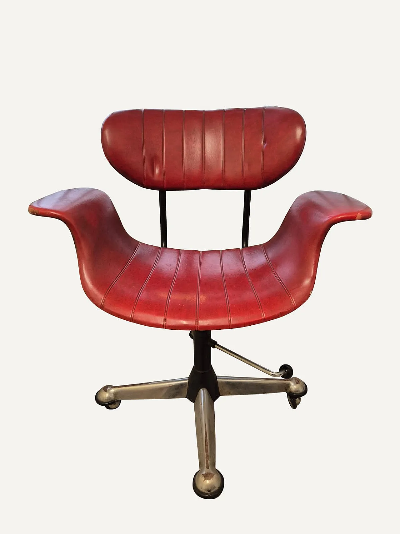 Poltrona da ufficio girevole  di Gastone Rinaldi per Rima, anni ’50 7